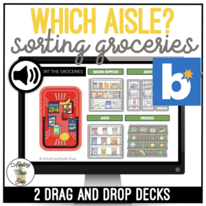Which Aisle? Grocery Sorting Drag & Drop Boom Cards SS