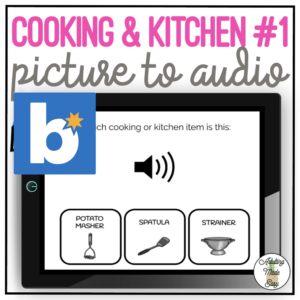 Which Cooking & Kitchen Item? 1 Picture to Audio Boom Cards