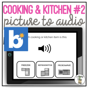 Which Cooking & Kitchen Item? 2 Picture to Audio Boom Cards