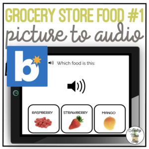 Which Grocery Store Food? 1 Picture to Audio Boom Cards