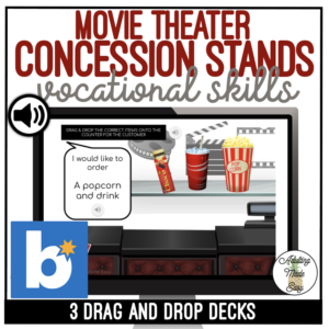 Movie Theater Concessions Stand Drag & Drop Boom Cards