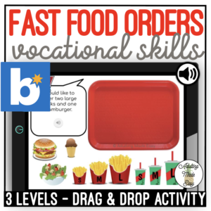 Fast Food Orders Drag & Drop Boom Cards