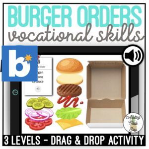 Burger Orders Drag & Drop Boom Cards