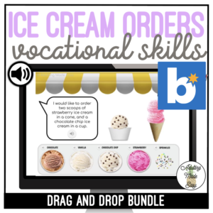 Ice Cream Orders Drag & Drop Boom Cards