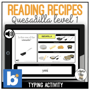 READING RECIPES QUESADILLA LEVEL 1