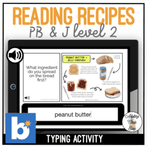 READING RECIPES PB & J LEVEL 2