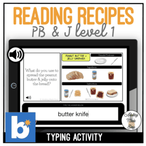 READING RECIPES PB & J LEVEL 1