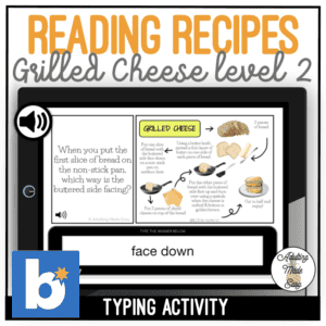 READING RECIPES GRILLED CHEESE LEVEL 2