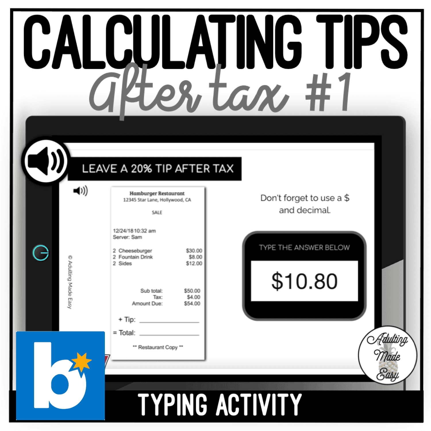 CALCULATING TIP AFTER TAX