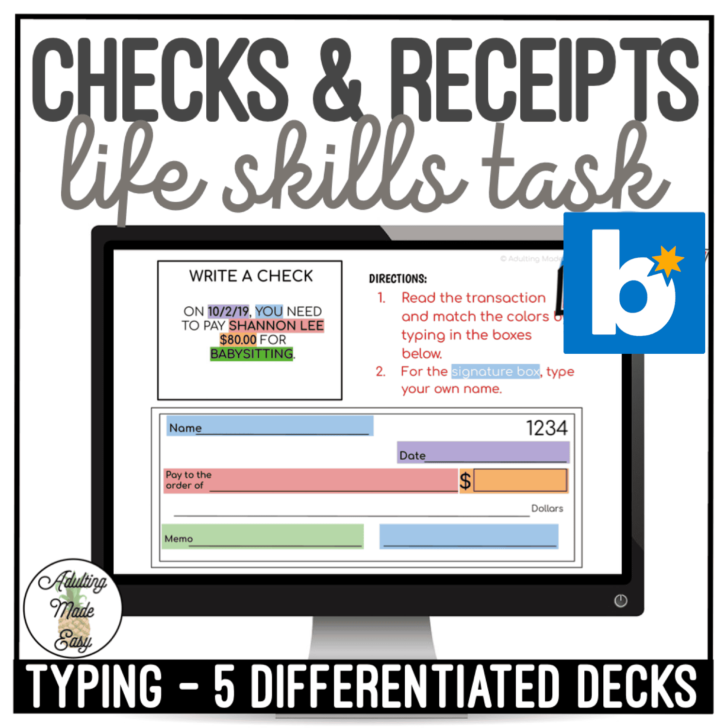 Writing Checks and Receipts