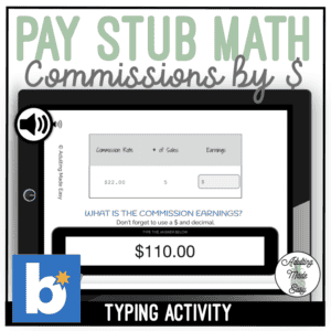 PAY STUB COMMISSION BY $