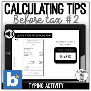 CALCULATING TIP BEFORE TAX