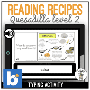 reading recipes quesadilla