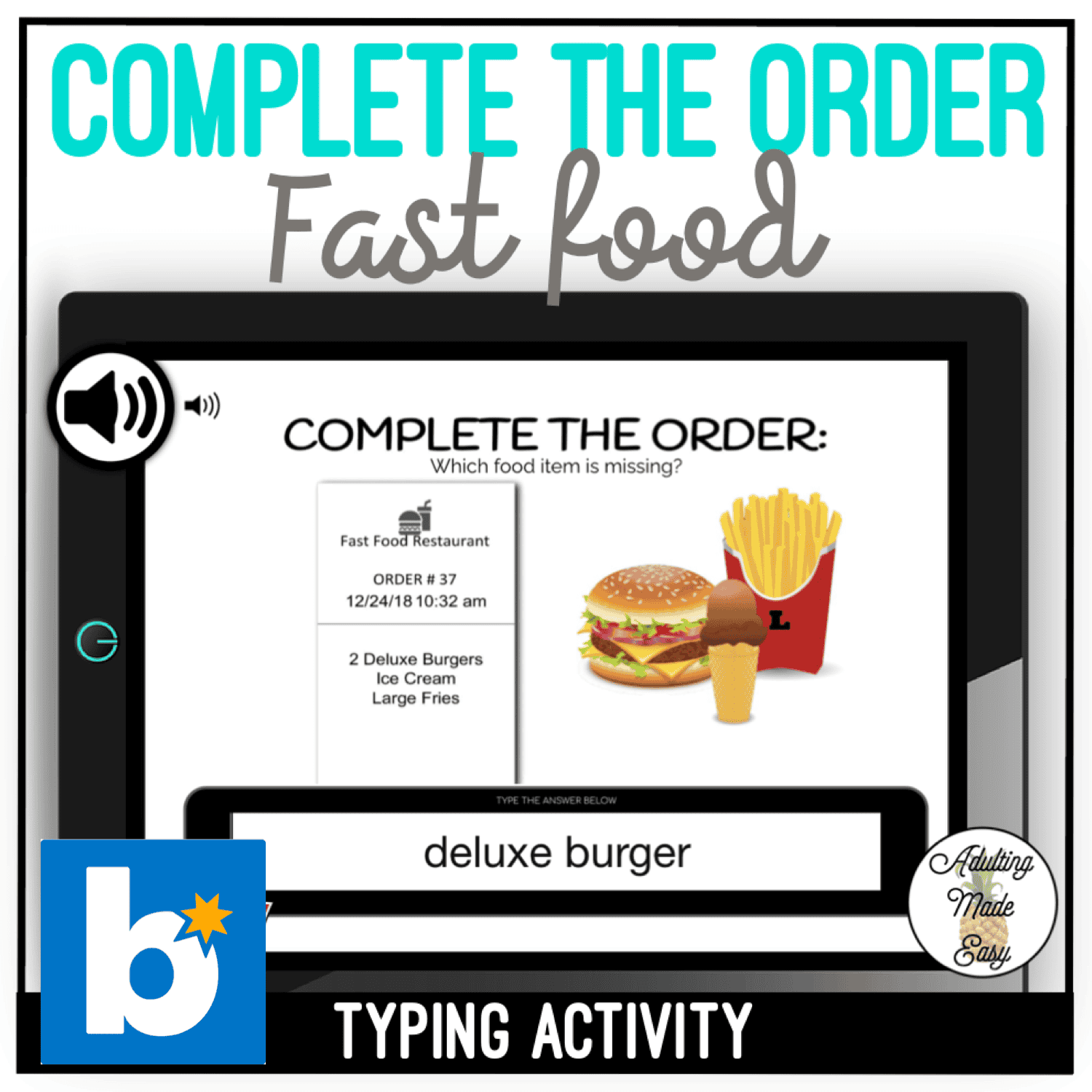 COMPLETE THE ORDER FAST FOOD