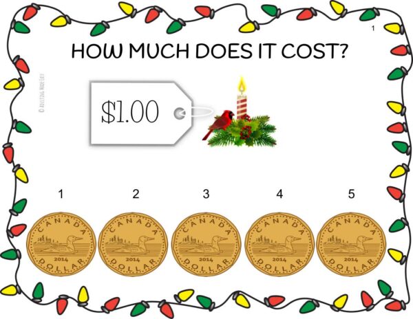 CANADIAN How Much Does It Cost? HOLIDAY Digital Task Cards - Image 2