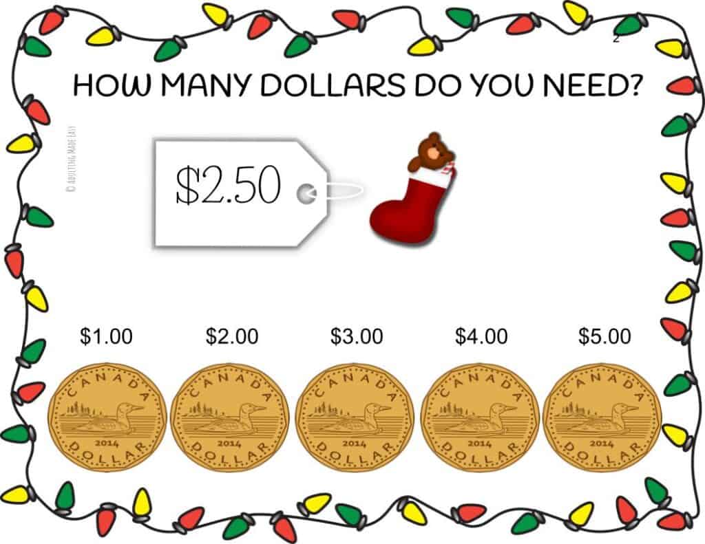CANADIAN Next Dollar Up Holiday Digital Task Cards
