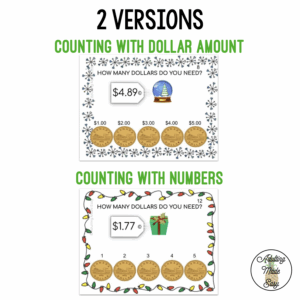 CANADIAN Next Dollar Up - How Many Dollars Do I Need? Holiday Task Cards