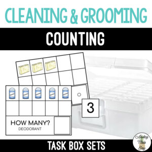 Cleaning & Grooming Task Boxes - Counting