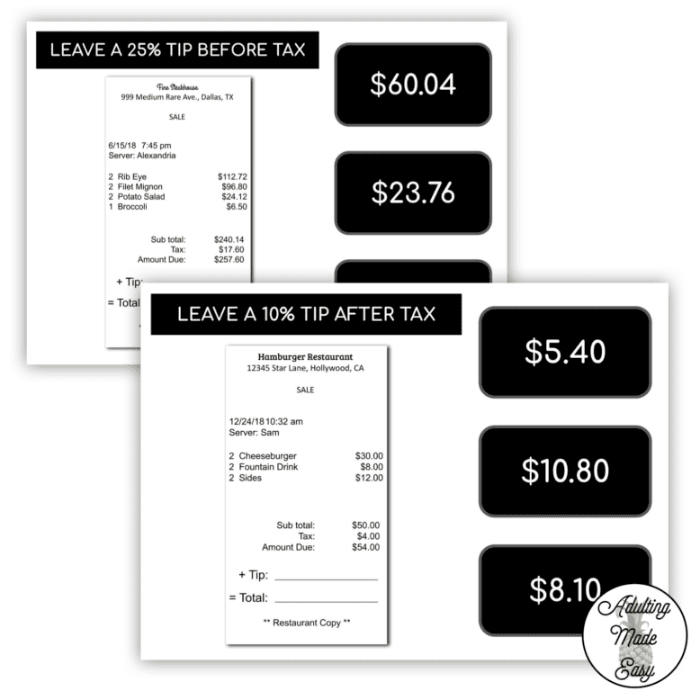 Calculating Tip Digital Task Cards