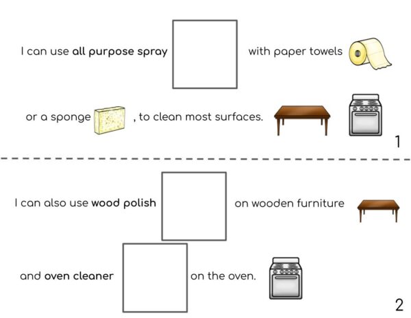 Cleaning Supplies Adapted Book