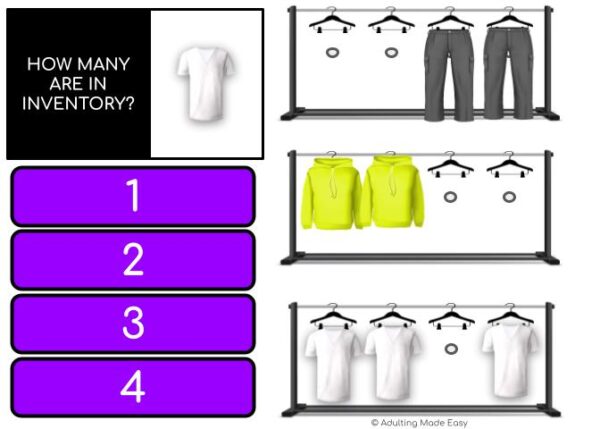 Counting Inventory - Clothing Store Digital Task Cards - Image 2
