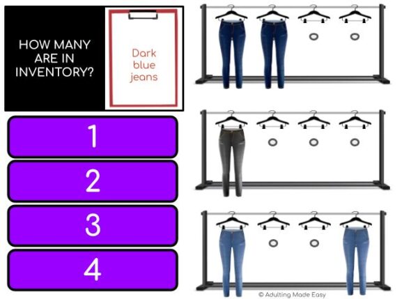 Counting Inventory - Clothing Store Digital Task Cards - Image 3