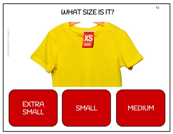 Clothing Tag Sizes Digital Task Cards - Image 3