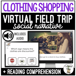 Clothing Shopping Virtual Field Trip Social Narrative Google Slides SS