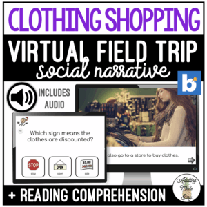 Clothing Shopping Virtual Field Trip Social Narrative Boom Cards SS