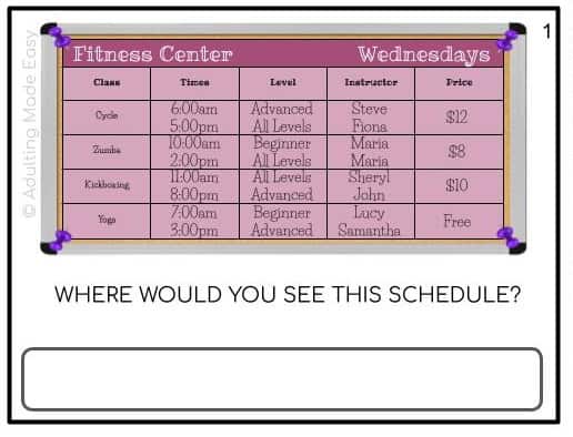 Reading Community Schedules Task Cards - Image 3