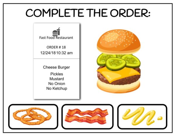 Complete The Order - Fast Food Digital Task Cards - Image 3