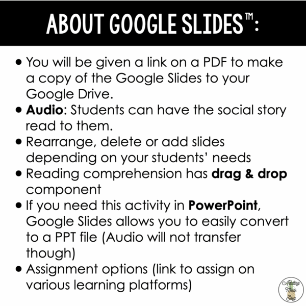 Dentist Appointment Virtual Field Trip Narrative & Comprehension Google Slide SS - Image 2