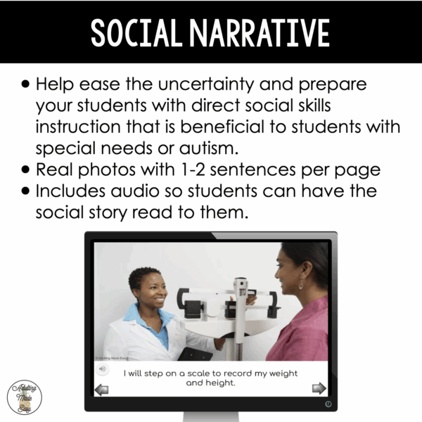 Doctors Appointment Virtual Field Trip Narrative & Comprehension Boom Cards SS - Image 3