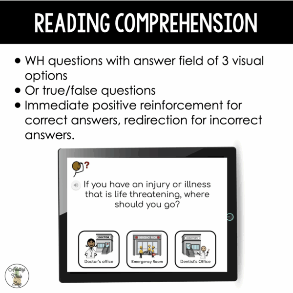 Doctors Appointment Virtual Field Trip Narrative & Comprehension Boom Cards SS - Image 4