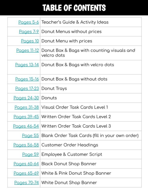 Donut Order Interactive Bulletin