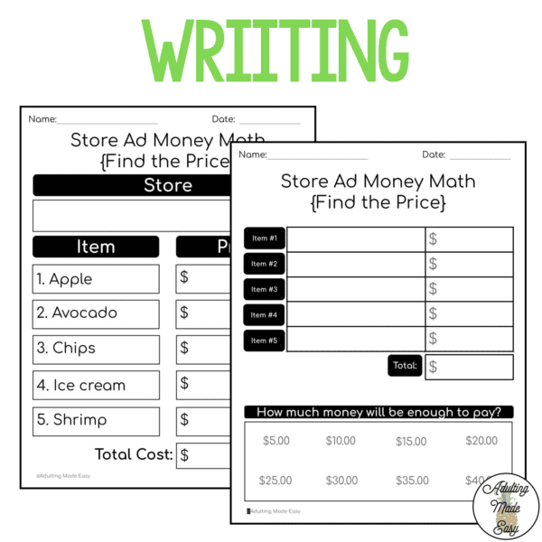 Find The Price Money Math - Store Ad {Cut & Paste} Worksheets - Image 5