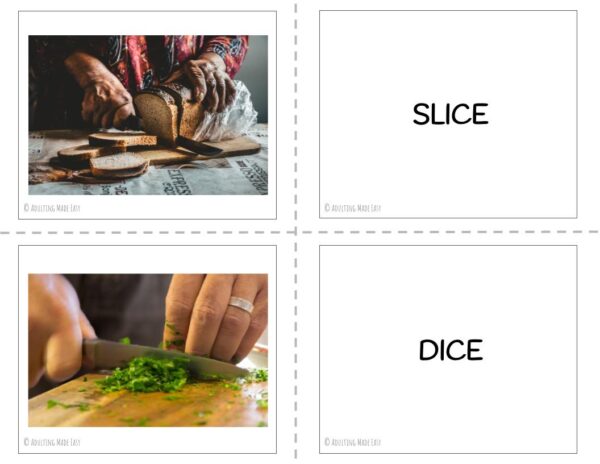 Food Prep Vocabulary Flashcards