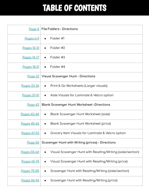 Grocery Store CBI Scavenger Hunt Activities & File Folders - Image 5