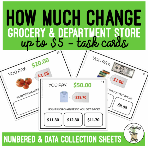 How Much Change? Task Cards