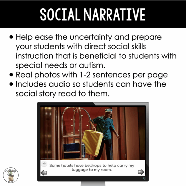 Hotel Virtual Field Trip Social Narrative & Comprehension Boom Cards SS - Image 4