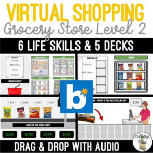 Virtual Grocery Shopping Level 2 Boom Cards SS