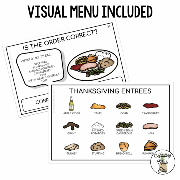 Is The Order Correct? Thanksgiving Dinner - Large Task Cards - Image 3