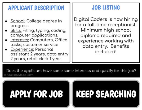 Job Search - Interests & Qualifications Digital Task Cards - Image 3
