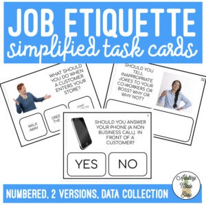 Job Etiquette Task Cards