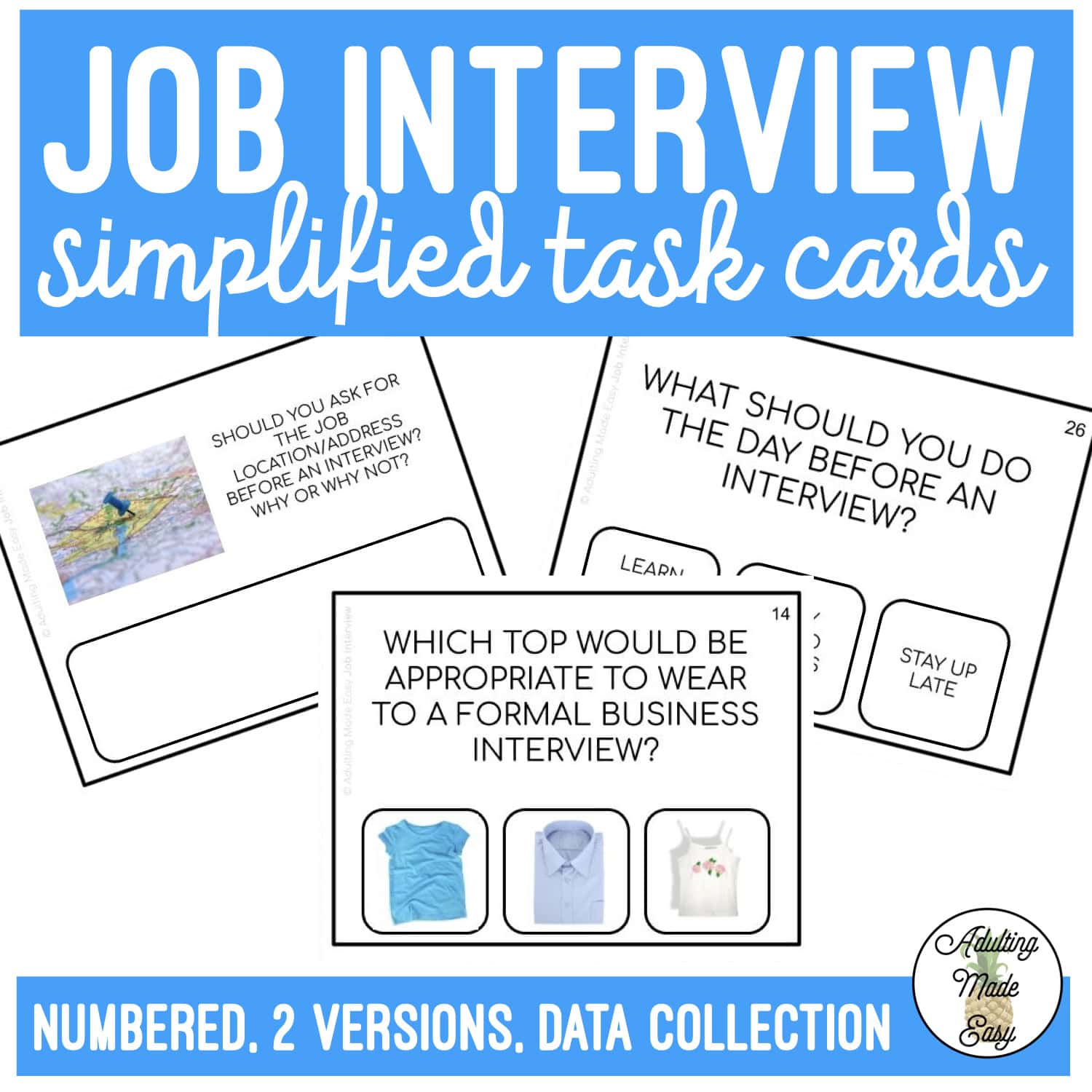 Job Interview Task Cards