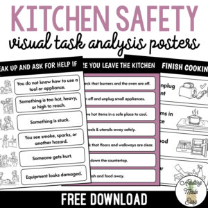Kitchen Safety Task Analysis Posters FREEBIE