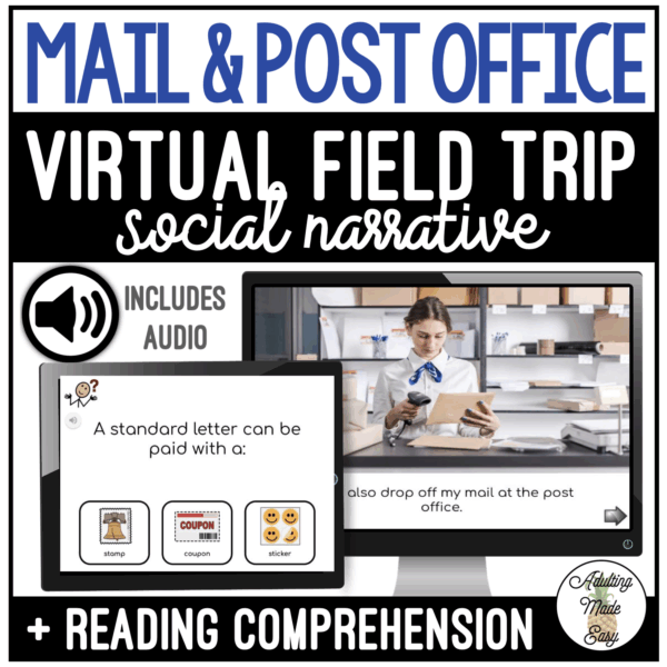 Post Office Virtual Field Trip Social Narrative & Comprehension Google Slides SS