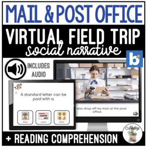 Post Office Virtual Field Trip Social Narrative & Comprehension Boom Cards SS