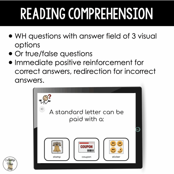 Post Office Virtual Field Trip Social Narrative & Comprehension Boom Cards SS - Image 4