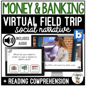 Money & Banking - Virtual Field Trip Narrative & Comprehension Boom Cards SS